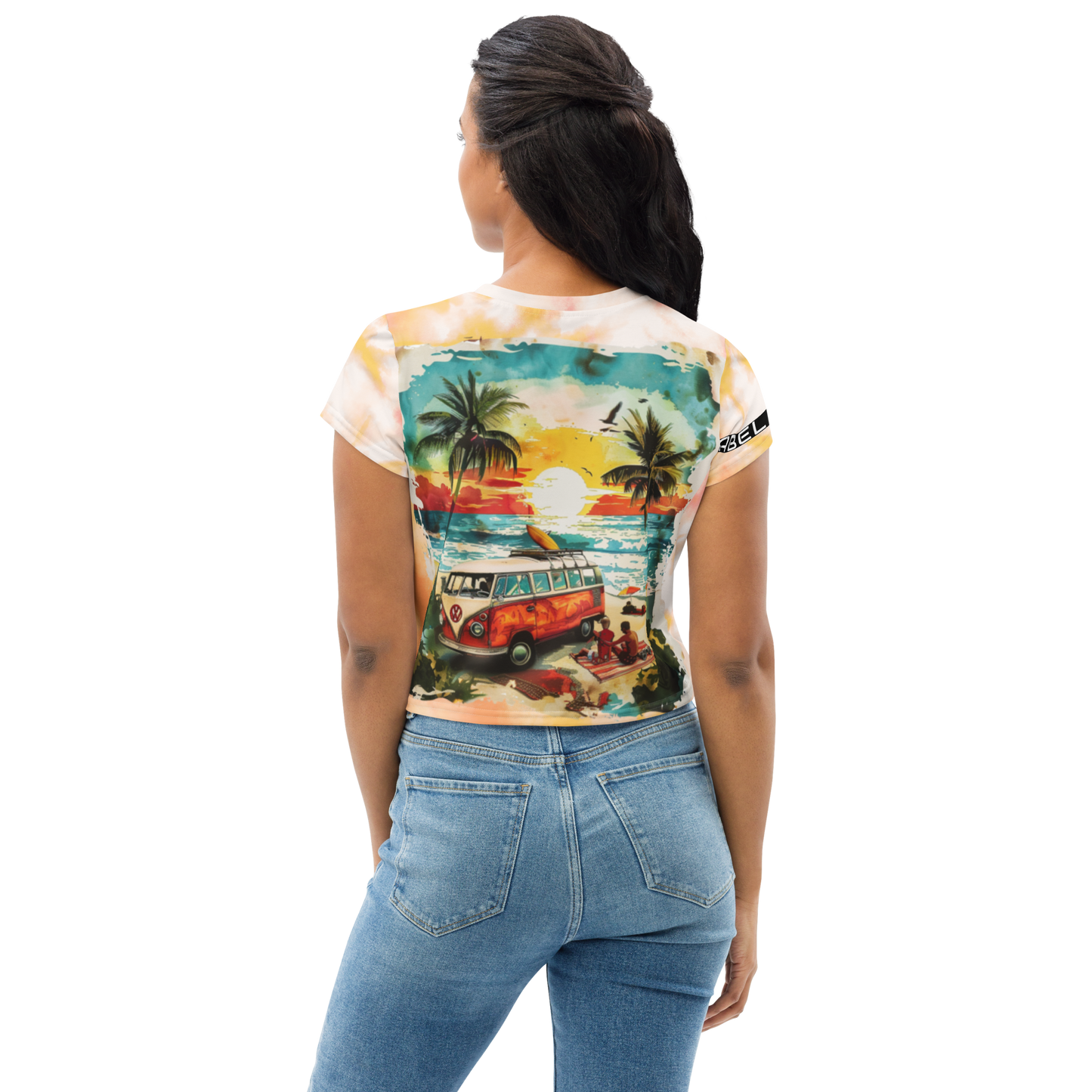 AK Summer Breeze Crop-Top_Orange Sunset Surf