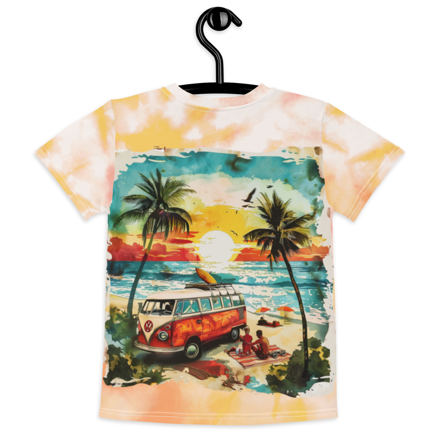 AK Summer Breeze Kids Tee_Orange Sunset Surf