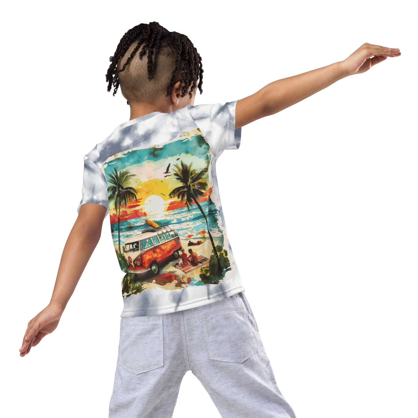 AK Summer Breeze Kids Tee_Gray Sunset Surf