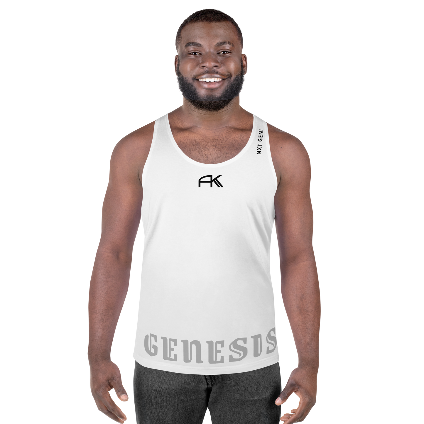 AK GENESIS - Nxt Gen! chptr one Unisex Tank-Top Pure_White