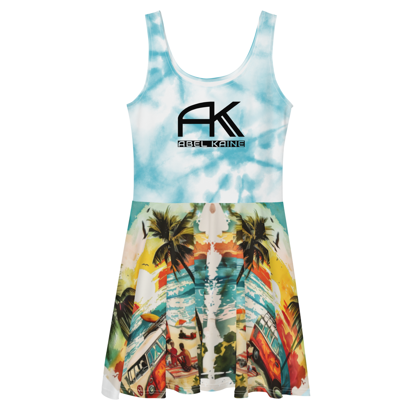 AK Summer Breeze Skater Dress_Blue Sunset Surf