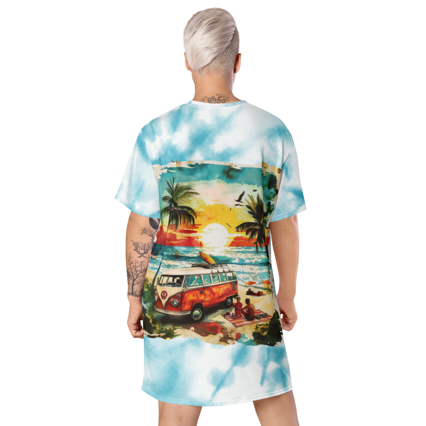 AK Summer Breeze Robe T-Shirt_Bleu Sunset Surf