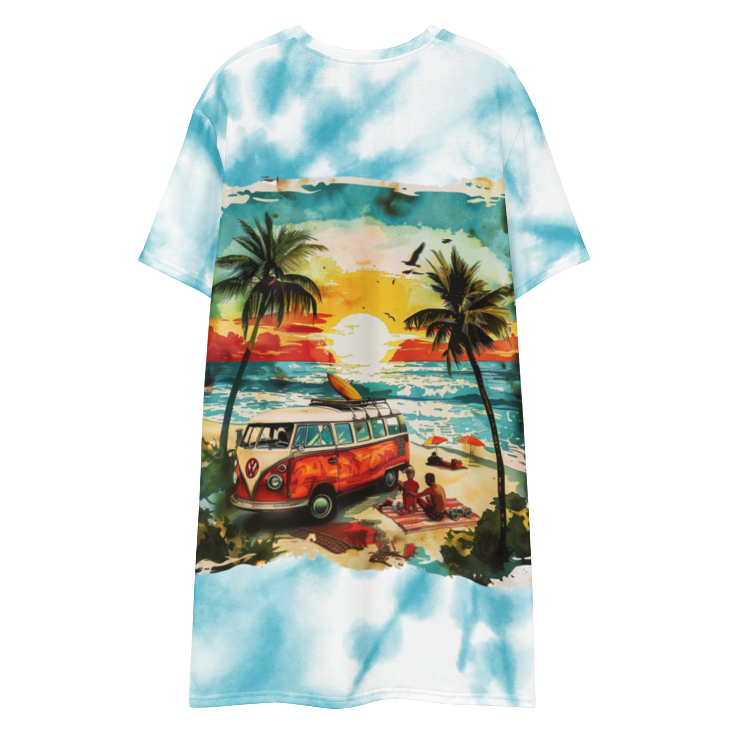 AK Summer Breeze Robe T-Shirt_Bleu Sunset Surf