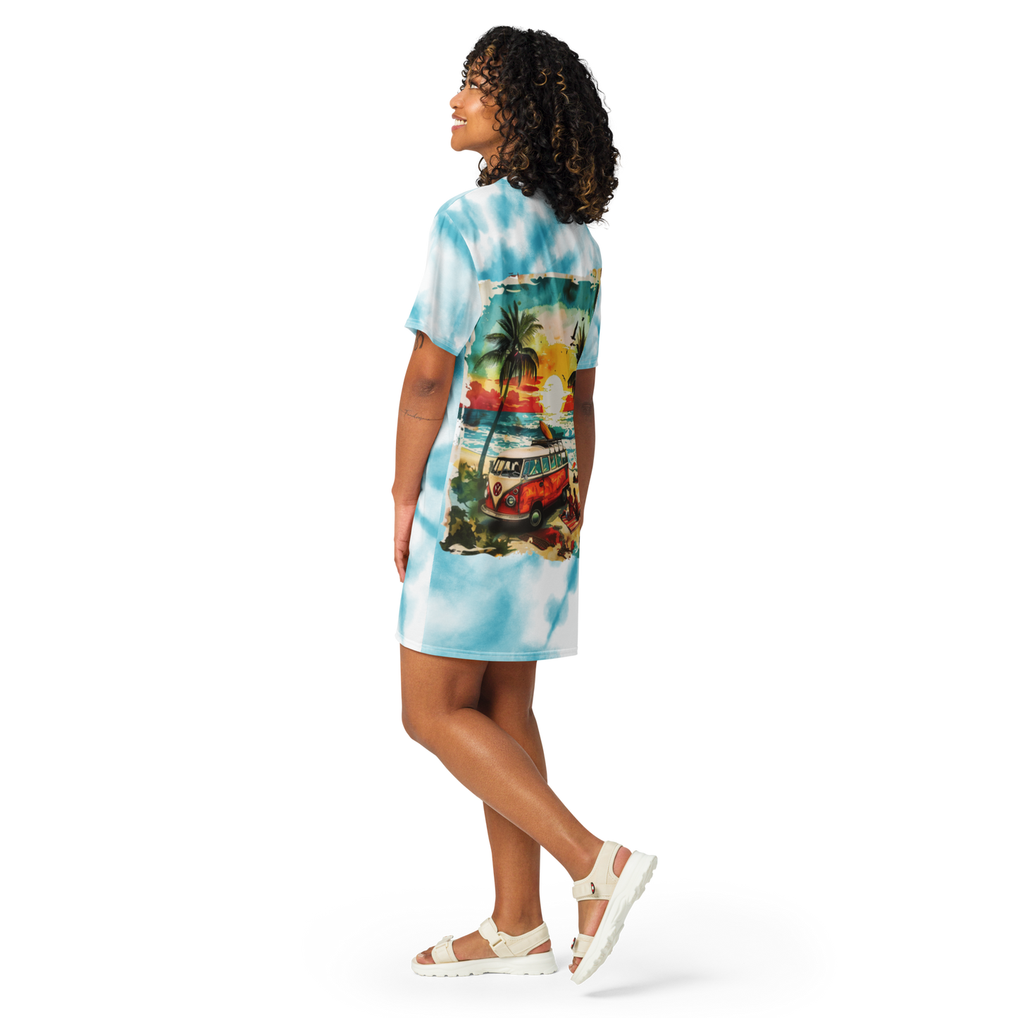 AK Summer Breeze Robe T-Shirt_Bleu Sunset Surf