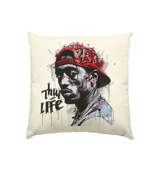 HIP2DAHOP "Red Cap Dude" - cushion natural 40x40cm