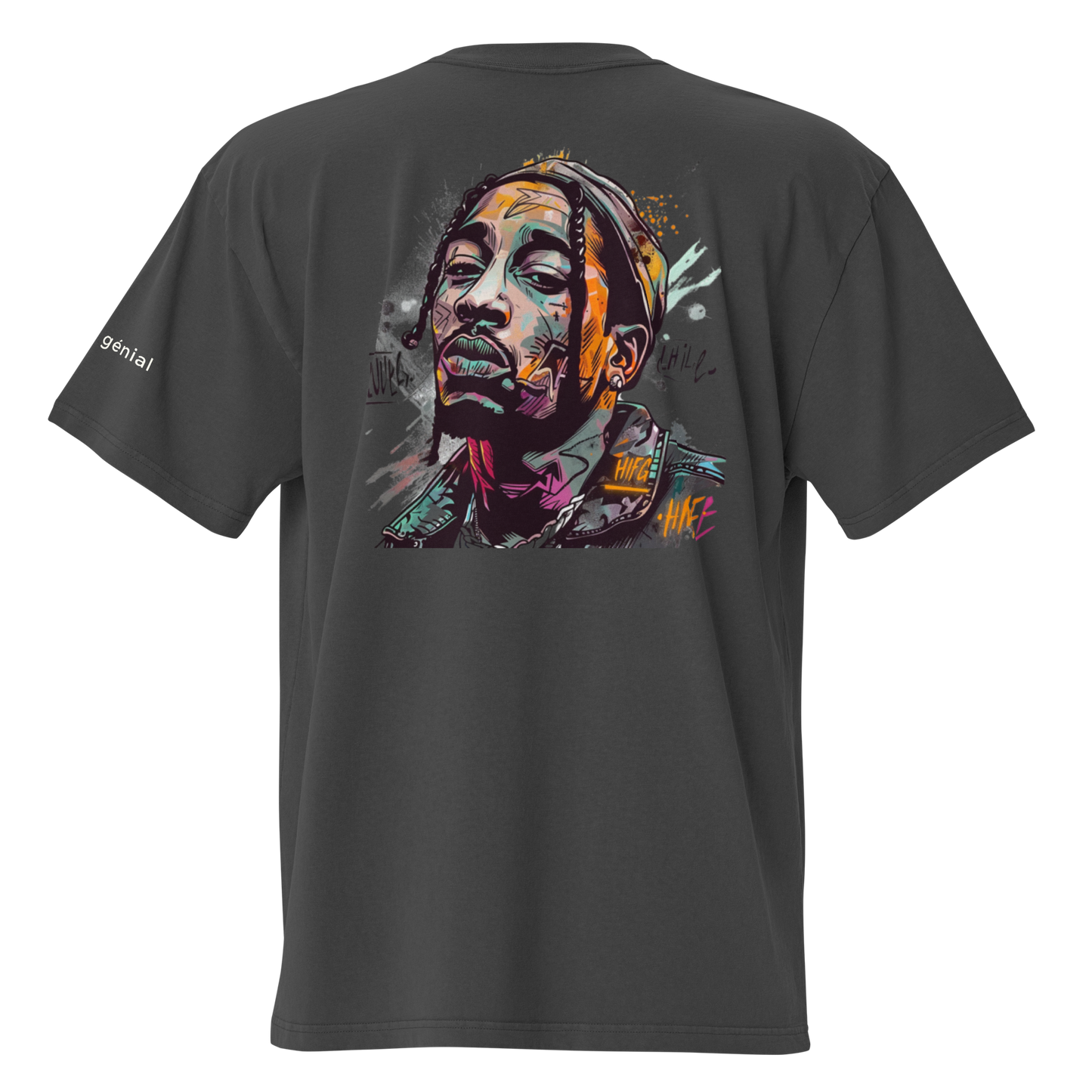 LMG The Coloured Dude T-shirt délavé surdimensionné unisexe