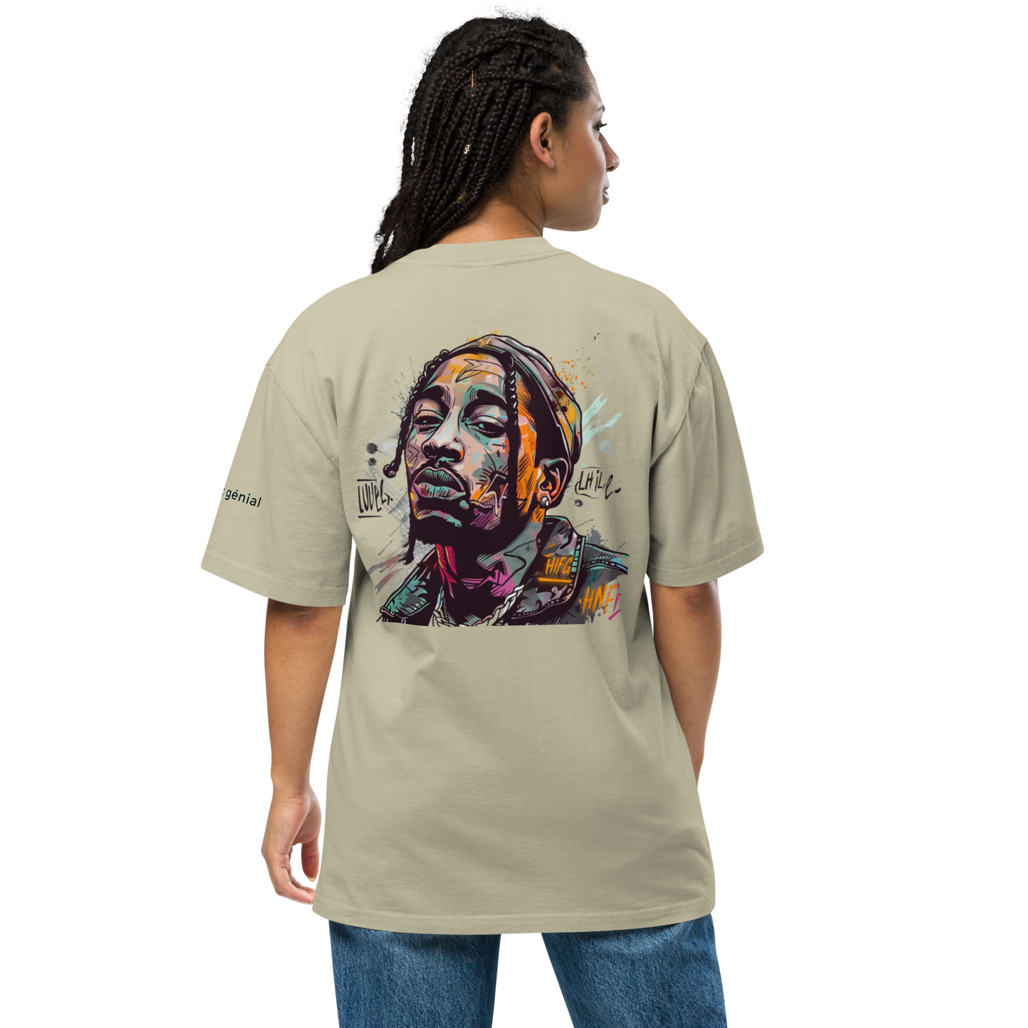 LMG The Colored Dude Unisex Oversized Faded T-Shirt